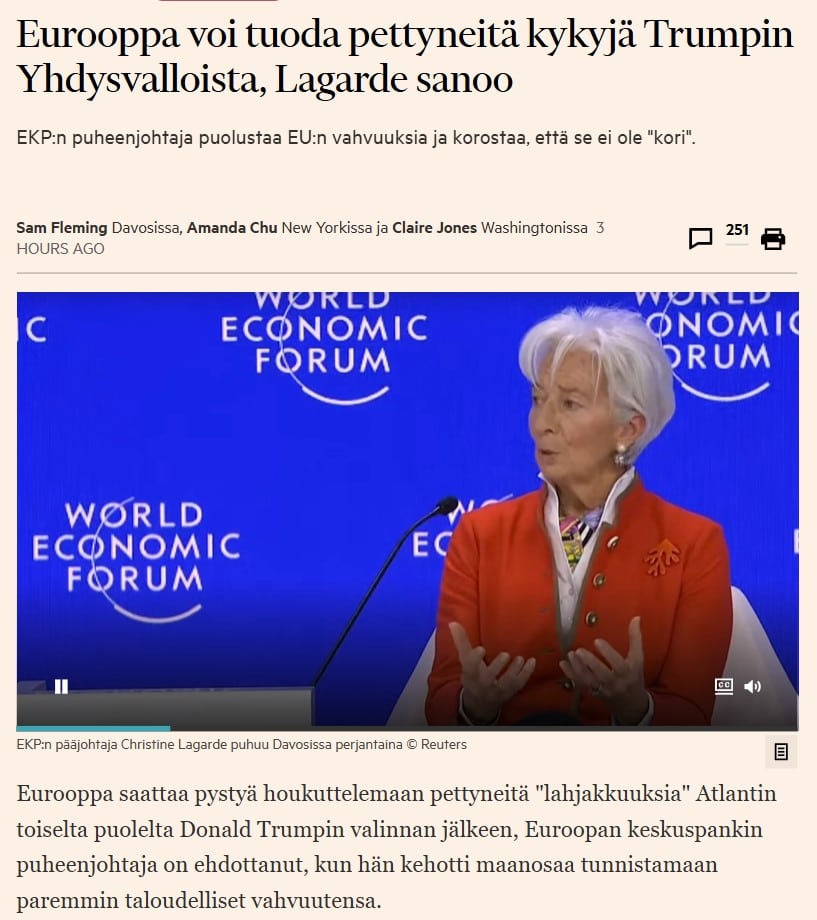 Lagarde Davos 20250124