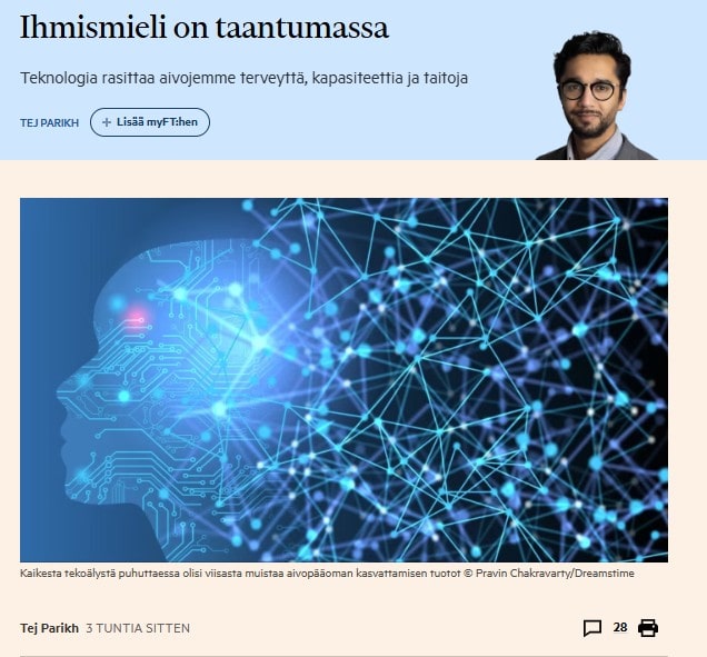 ihmismieli on tantumassa Parikh 20250215