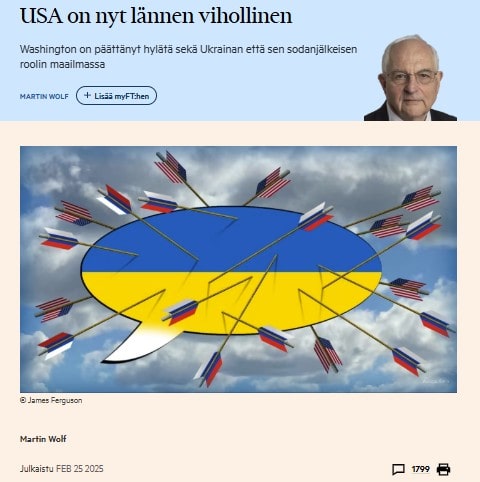 USA lännen vihollinen 20250225